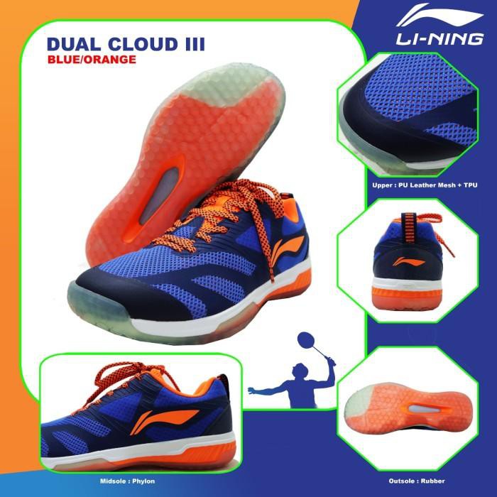 mantul habis badminton LINING DUAL CLOUD 3 III SEPATU BADMINTON ORIGINAL