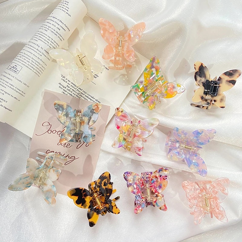 1pc INS Style Tie-Dye Color Lovely Fairy Butterfly Shape Hairpins Hair Accessories