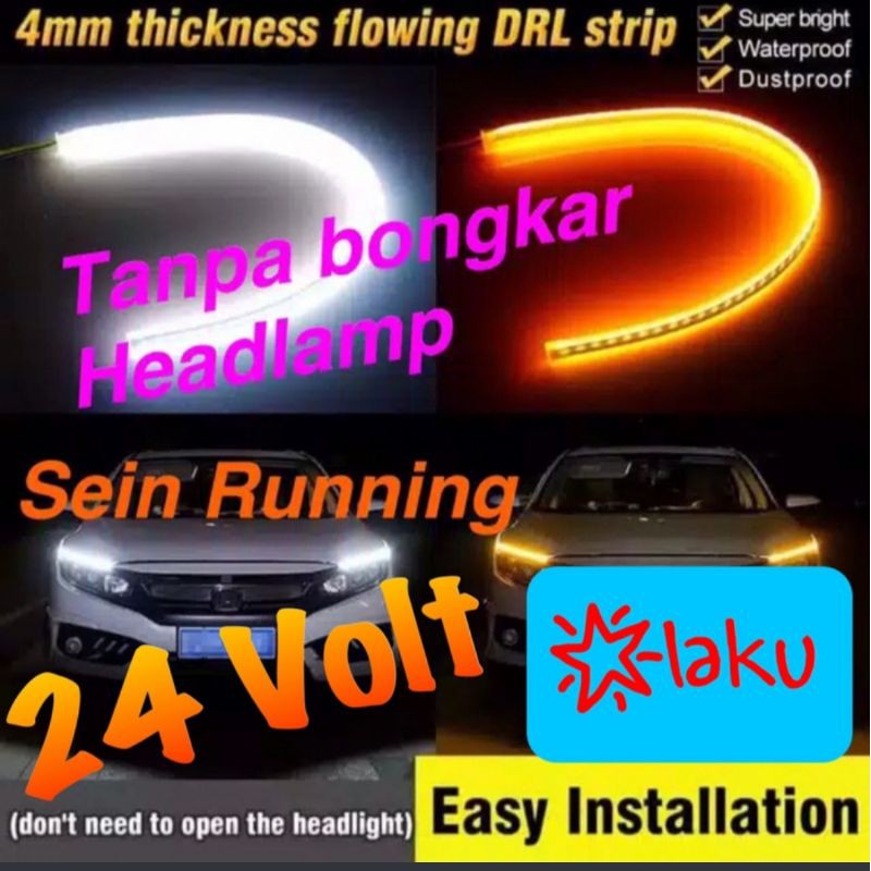 Lampu Alis Mobil Truk dan Bus/Lampu DRL Truck/Lampu Alis 24 Volt Bus
