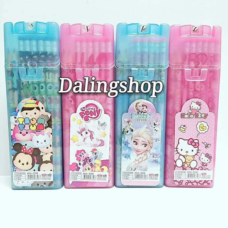 

‼️SALE‼️KOTAK PENSIL 5 in 1 ISI PENSIL,PENSIL WARNA, PENGGARIS
