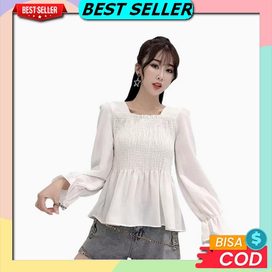 Atasan Wanita Bab Biana Blouse Katun Rayon Baju Pakian Blus Atasan Wanita Perempuan Cewek Dewasa Rem