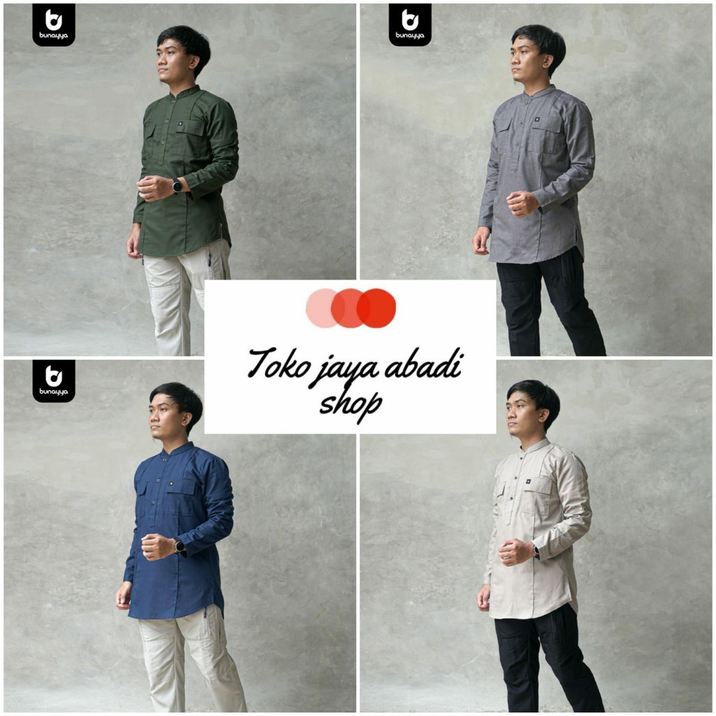 Kurta Elbruss Lengan pendek Panjang Muslim by Bunayya