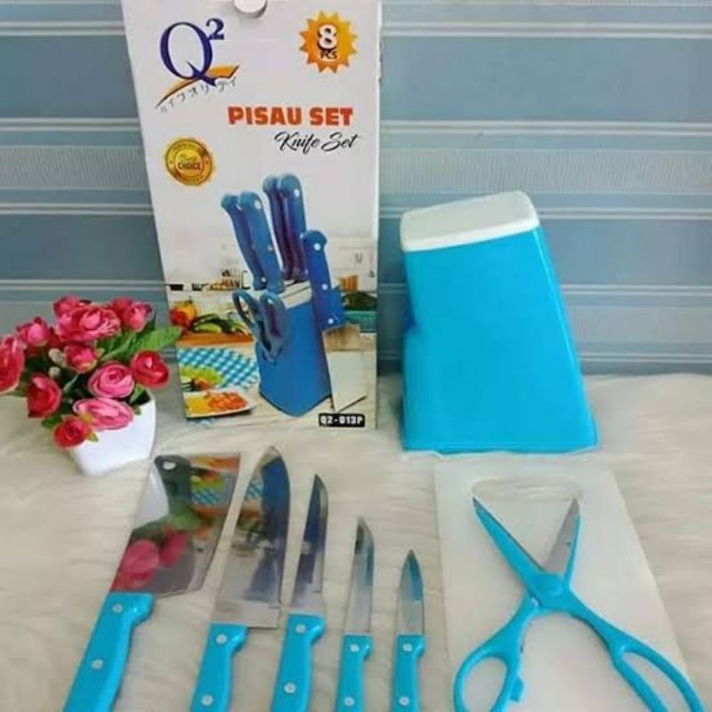 Pisau Set  , 013P , kitchen cutlery,Talenan Telenan Knife Set  Lengkap