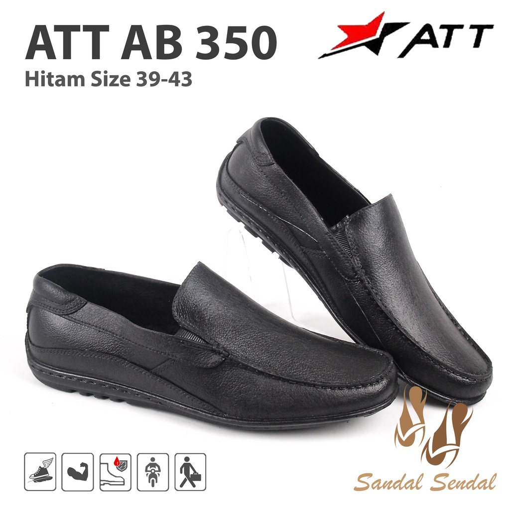 Sepatu Pantofel Pria ATT AB 350 Hitam