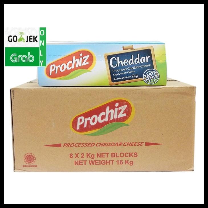 

KEJU CHEDDAR PROCHIZ PREMIUM TASTE BETTER 2KG GOSEND / GRAB ONLY KODE 646