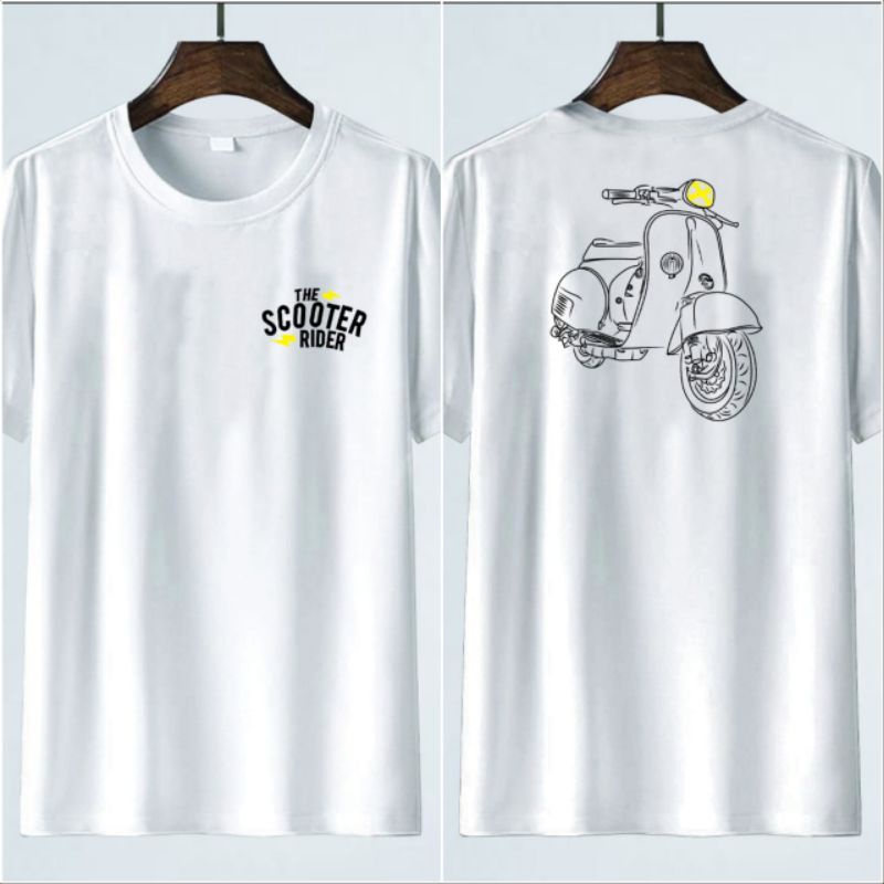 KAOS PRIA SABLON DIGITAL MOTIF SCOOTER RIDER