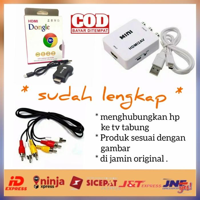 Sambungan Hp Ke Tv Tabung Kabel Hdmi Anycast Dongle Dongel
