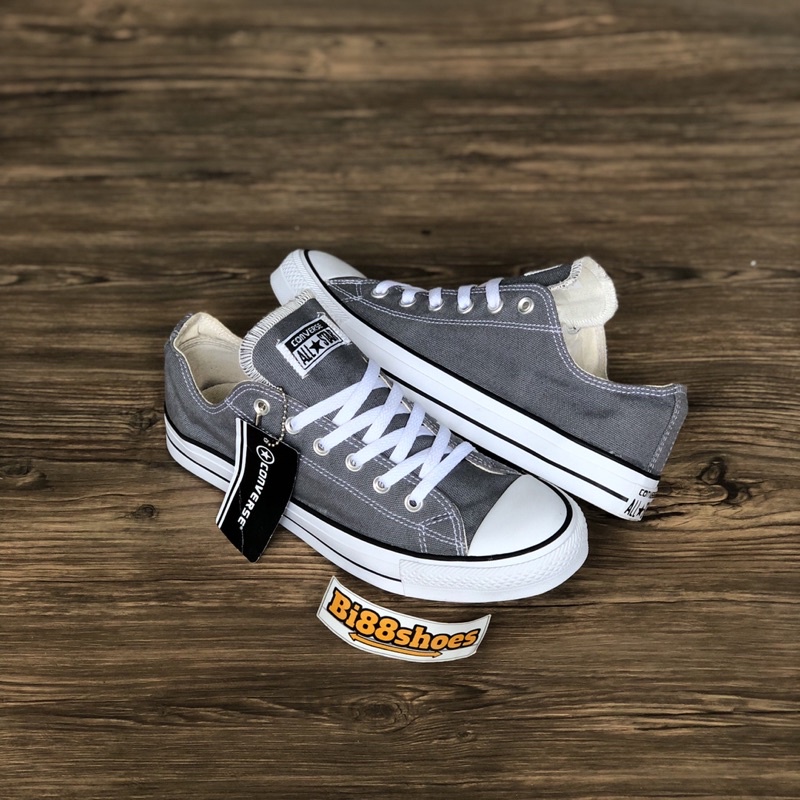 ( PROMO BAYAR DI TEMPAT ) Sepatu Converse Classic Grey White Pria