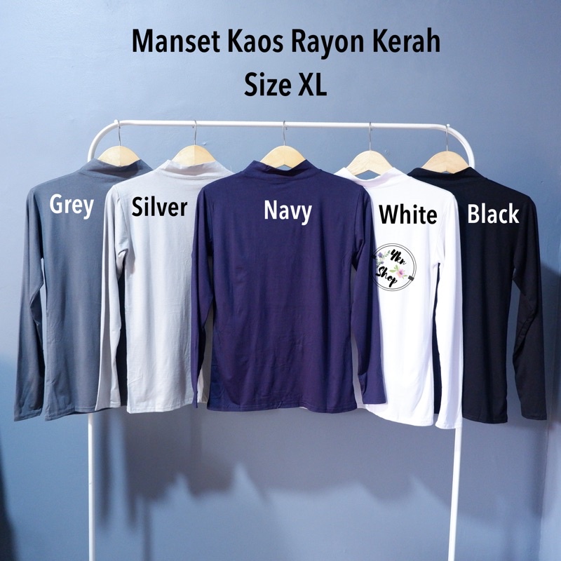 Manset Kaos Wanita Bahan Rayon Kerah size XL LD 86cm-95cm