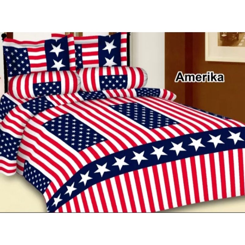 SPREI AMERIKA 180X200 - SPREI MOTIF CLUB BOLA - SPREI 120X200 MOTIF BOLA - SPREI SEPAK BOLA - SPREI 