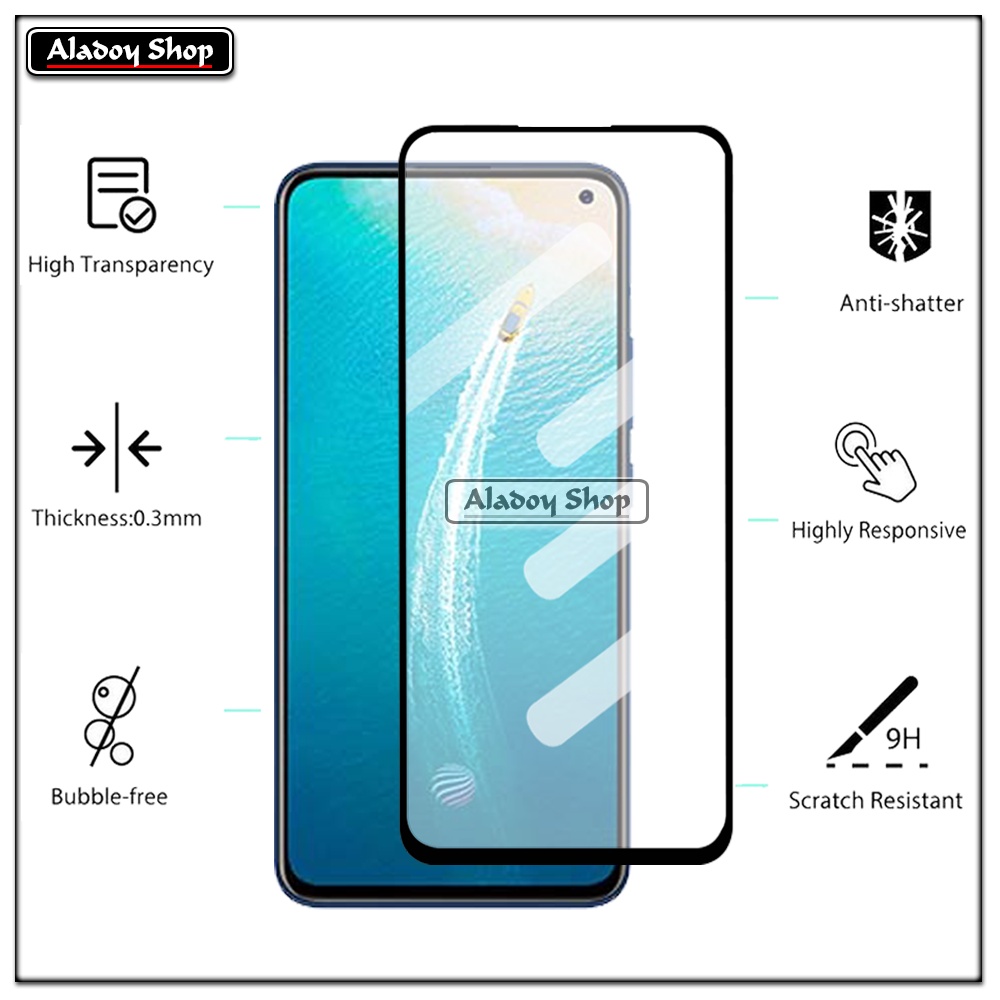 PAKET 3 IN 1 Tempered Glass Layar Vivo V19 Free Tempered Glass Camera dan Skin Carbon