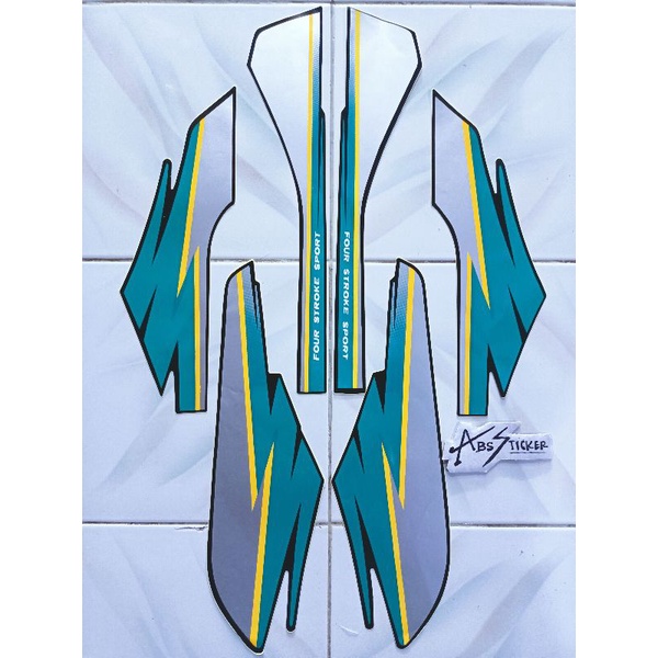 Striping honda gl pro max 1994 1995 silver hijau tosca / atiker bodi motor gl lama