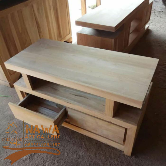 Meja Bufet TV Minimalis Jati 1Meter