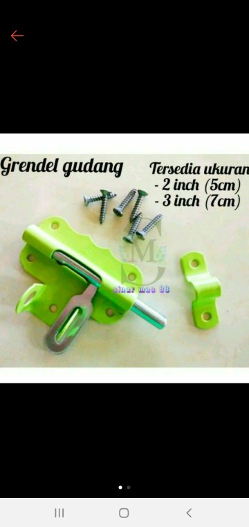 Grendel Overpal 2 Inch - Selot Overpal Tebal