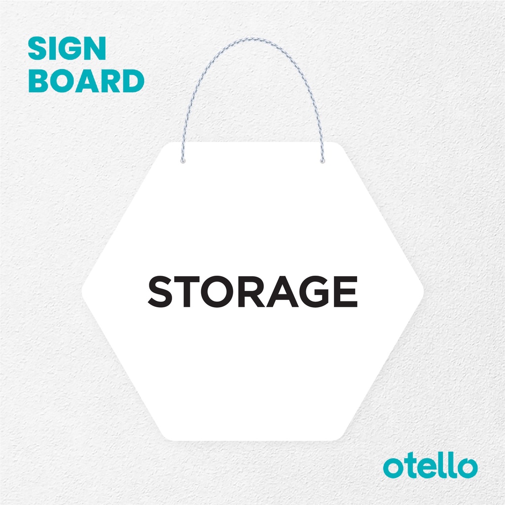 Otello Signage Storage Signage Board Acrylic Papan Gantung Akrilik Rantai Petunjuk Toko Modern Minimalist Kafe Restoran Kantor Gedung Cafe