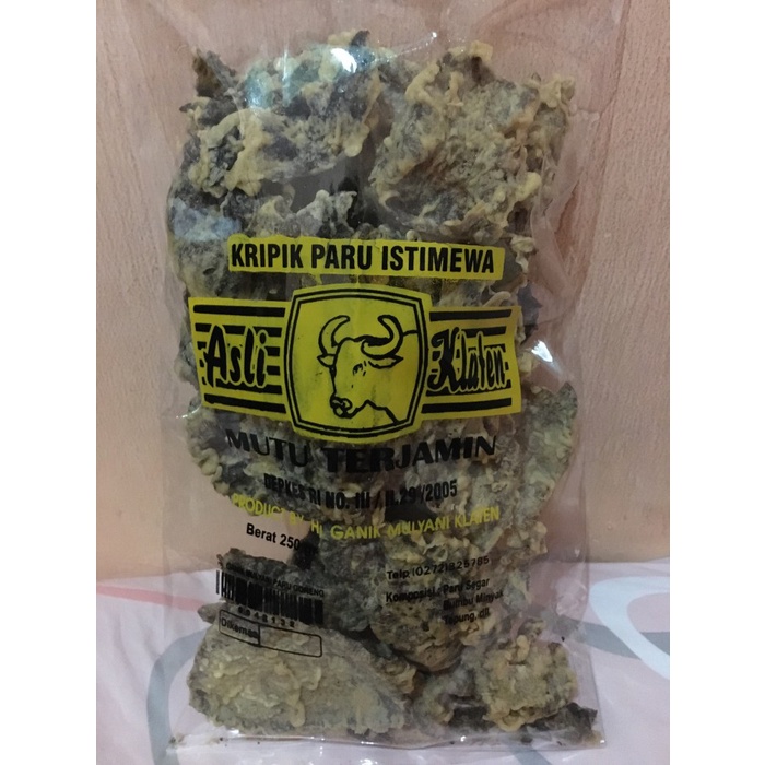 

keripik paru sapi asli klaten hj.ganik 250gr