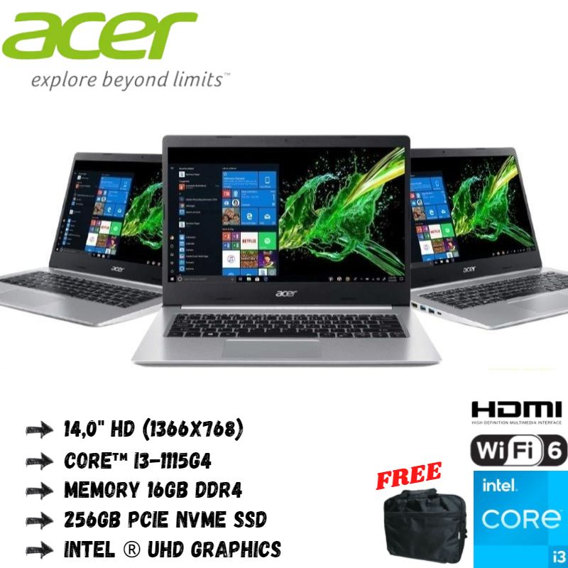 Laptop Acer Aspire 5 Slim A514-54 Core i3-1115G4 / 16GB / 25GB / 14" / WIFI 6 - 30JV