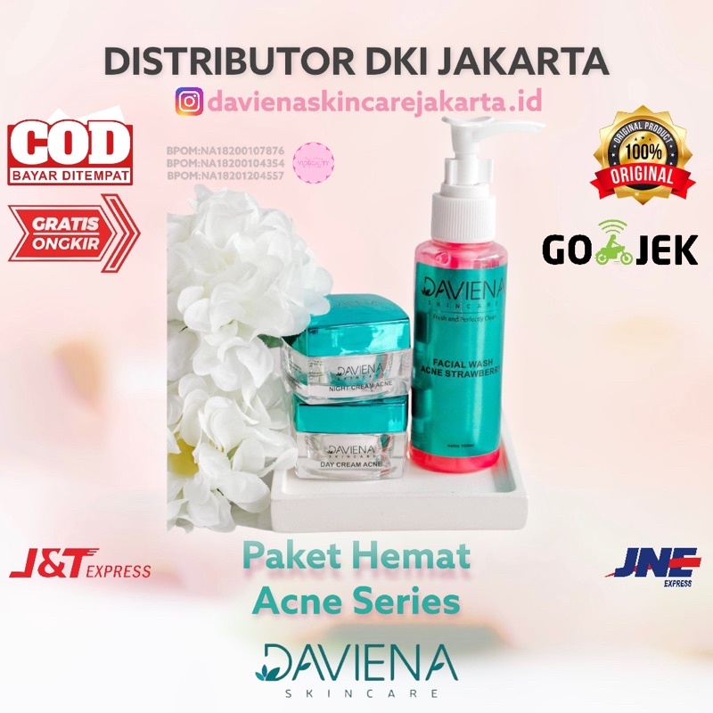 PAKET HEMAT ACNE SERIES DAVIENA SKINCARE JAKARTA davienaskincarejakarta