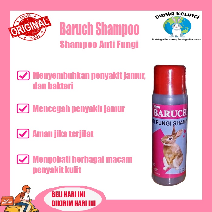 SHAMPOO KELINCI BARUCH MENGOBATI JAMUR GATAL BAKTERI CACING