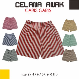  CELANA  PENDEK  KARET ANAK  MOTIF GARIS KECIL  Shopee Indonesia