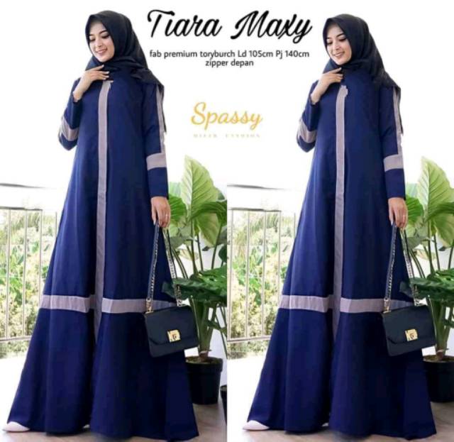 Gamis murah dress murah busana muslim wanita terbaru Tiara maxy bahan moscrepe 1kg muat 2pcsi