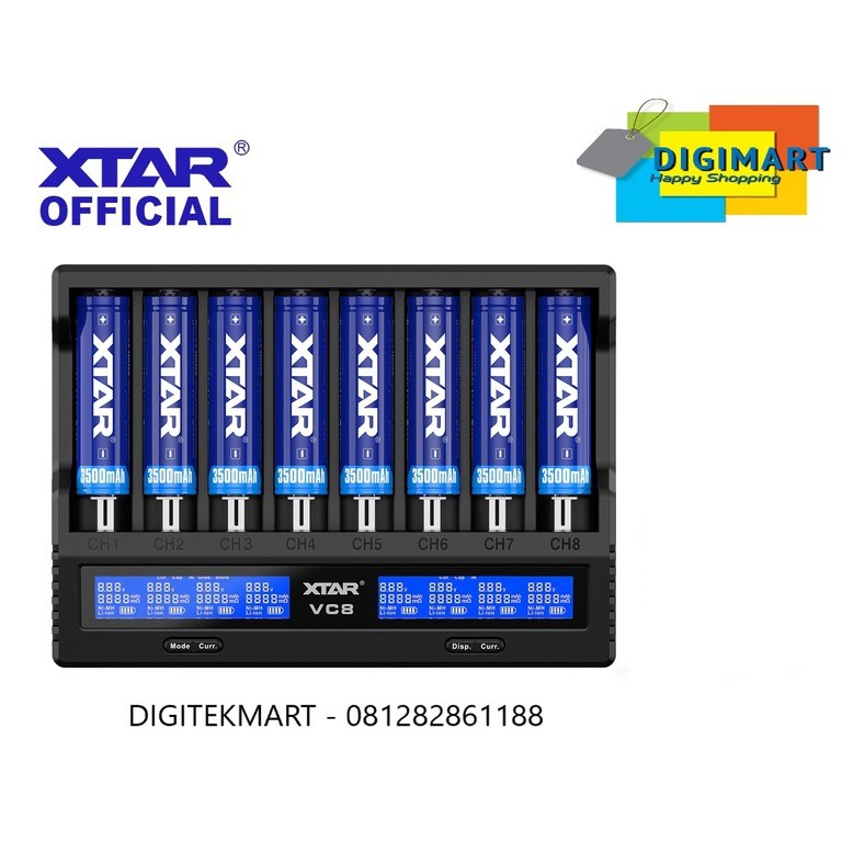 XTAR VC8 QC3.0 Charger Type-C 8x21700 Protected Battery Charger