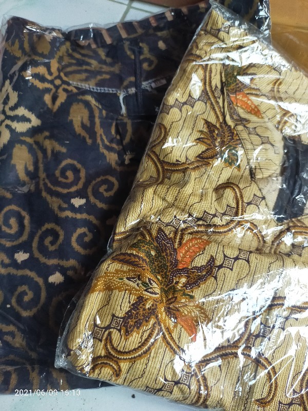 M-l-xl-xxl Batik Tunik Wanita Asj Sa Hrb026 Kenongo Pekalongan Sogan Tulis