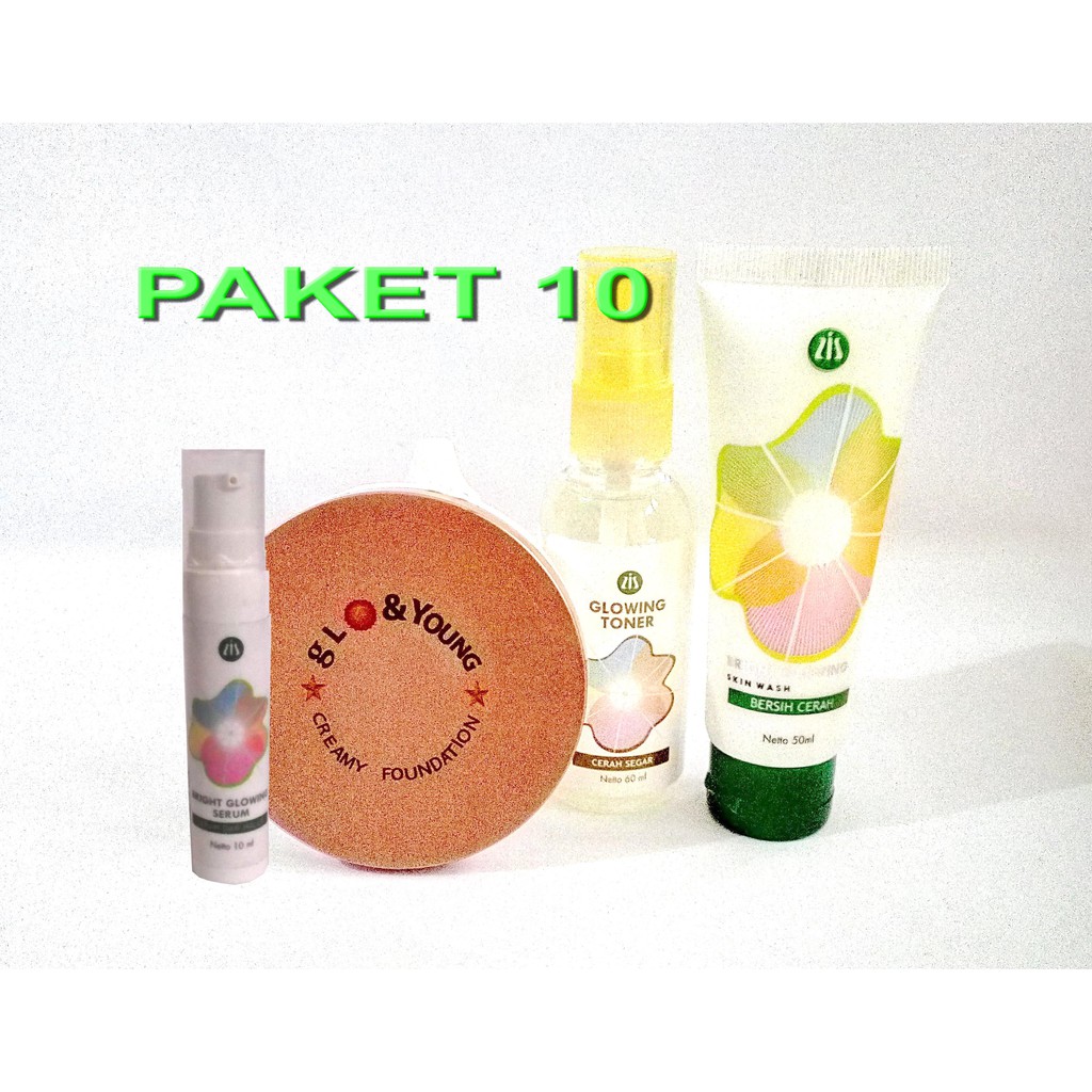 Paket 10 Glowing + Bedak - Cerah Ceria Liz SkinCare