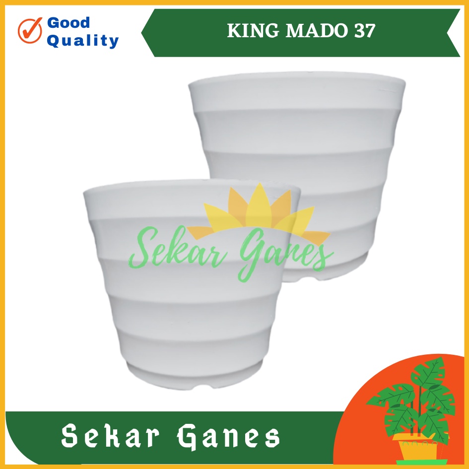 PROMO Pot King Mado 37 Putih Da 30 Cm By Garden Of Love Pot Plastik Besar Jumbo 40 50 60 Cm Untuk Tanaman Murah Grosir