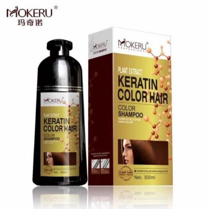 Mokeru Color Shampoo Dye Hair Keratin 500Ml Ak