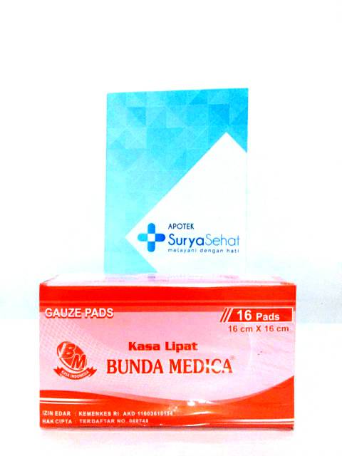 Kasa Lipat Bunda Medica 16x16cm - Kasa Steril - kasa Hidrofil