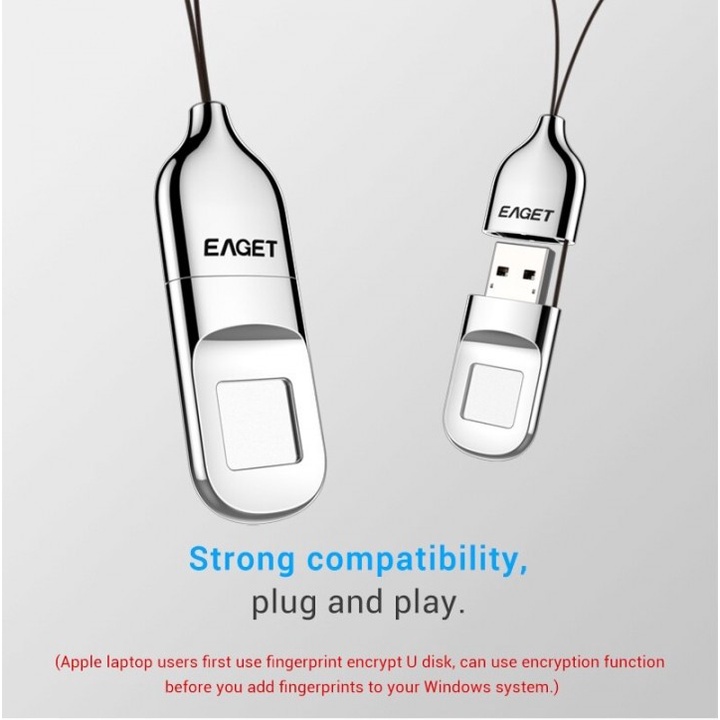 EAGET FU5 32GB - Fingerprint USB Flash Drive - Flash Disk Sidik Jari