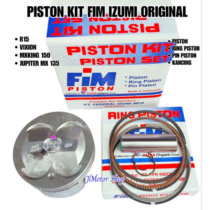 PISTON FIM VIXION R15 JUPITER MX KING 150 JUPITER MX NMAX AEROX WR 155 XABRE MT15  VIXION R Ukuran 57 57.5 58 58.5 59 59.5 60