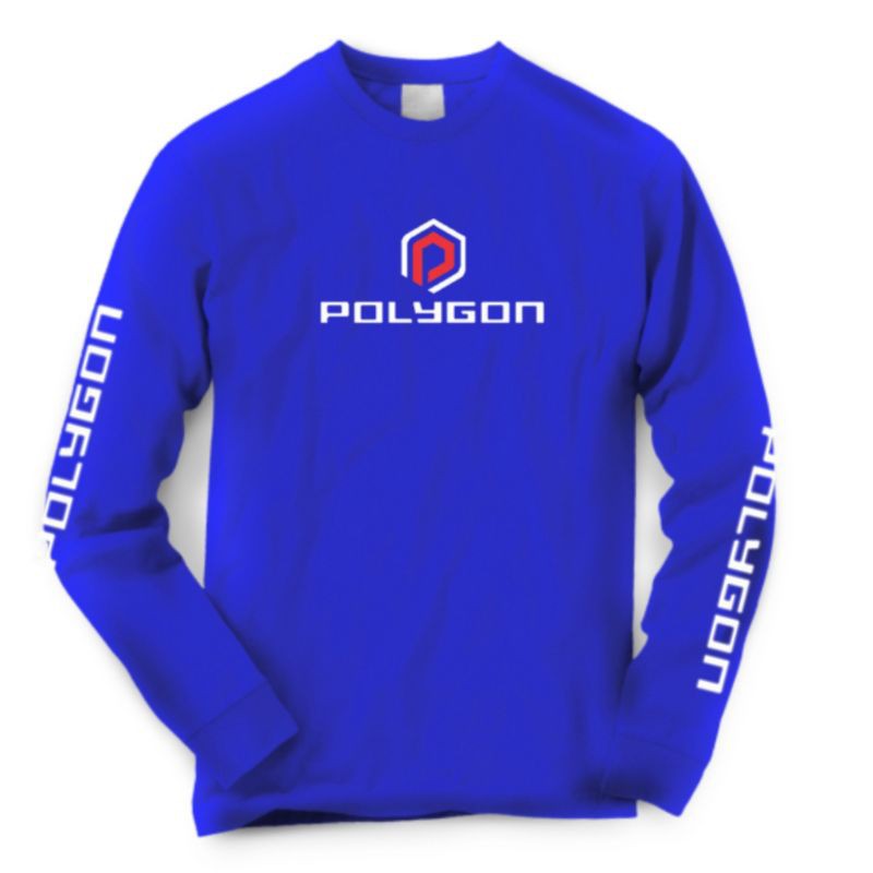 baju pakaian sepeda lengan panjang polygon cotton combad 30s