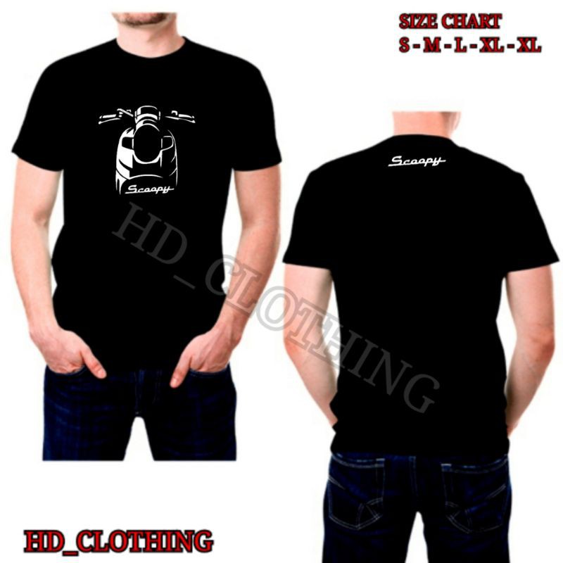 kaos Sport motif matic scoopy pakaian atasan pria kaos oblong lengan pendek