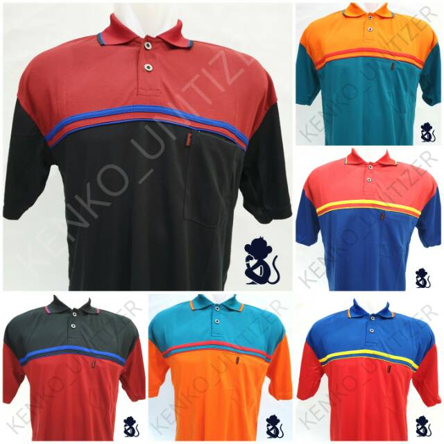 KENKO DN01S XL Kaos  polo  pria dewasa saku SERAGAM 