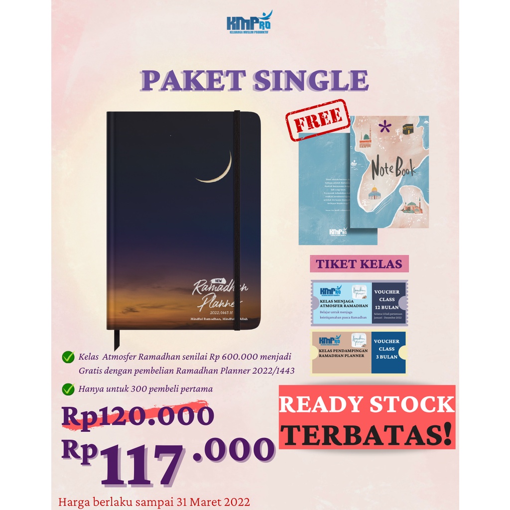 

Ramadhan Planner 2022 Bonus Gift - Buku Agenda Ramadhan - Buku Planer - Jurnal Catatan Ramadhan