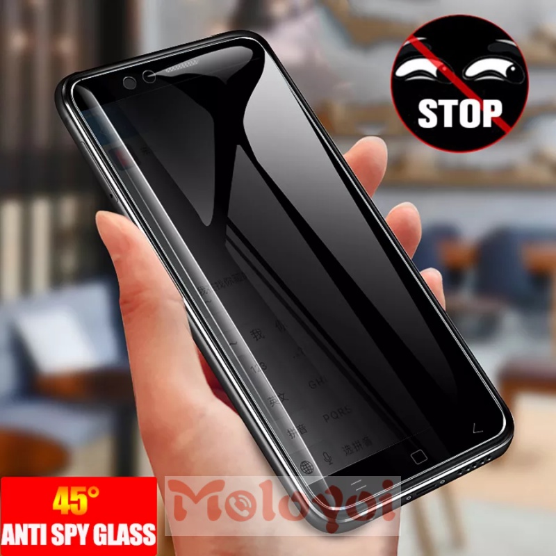 Pelindung Layar Tempered Glass Anti Spy Untuk Iphone 7 8 6 6s Plus 11 12 13 Pro X Xr Xs Max