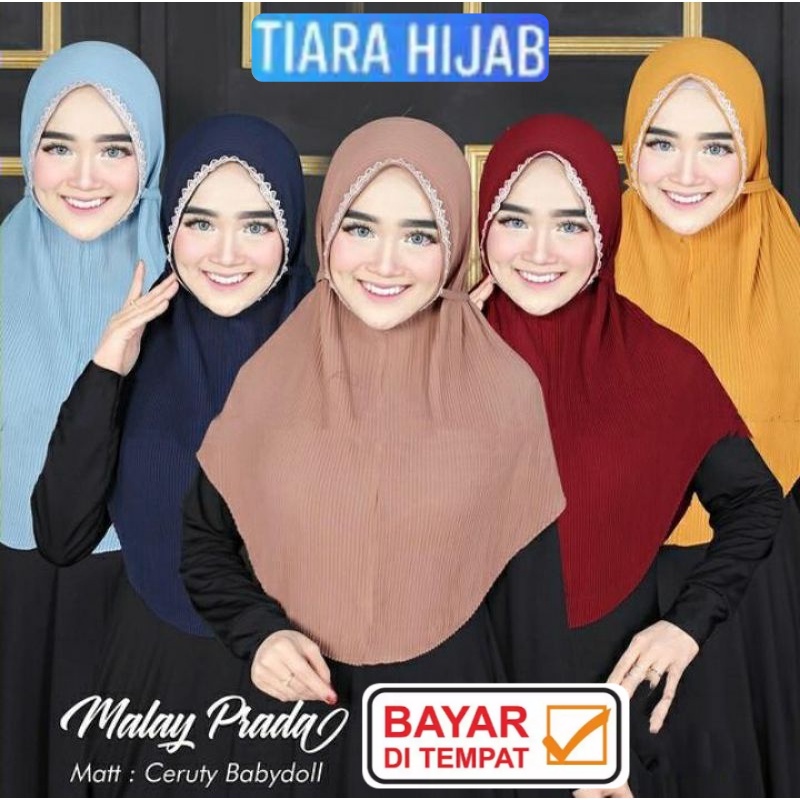 Jilbab Instan Renda Kerudung Naqita Bergo Plisket Maryam Renda Tali Plisket Full Pleated Ceruty Baby