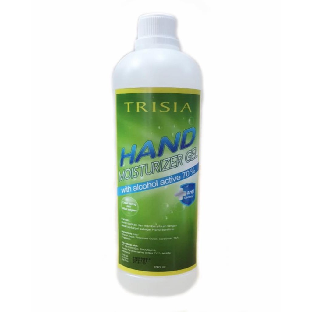 Hand Sanitizer Gel 1000ml 1 liter / Hand Sanitizer Gel Murah / Hand Sanitizer Trisia