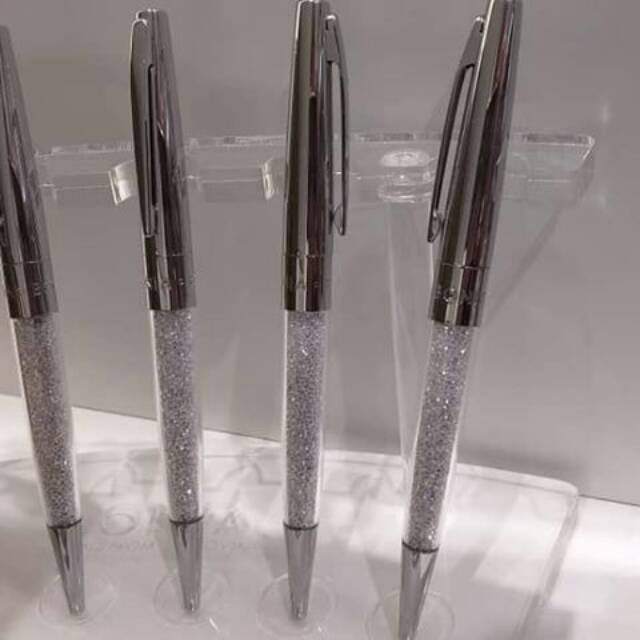 

Pen pena bonia Swarovski elegan mewah silver