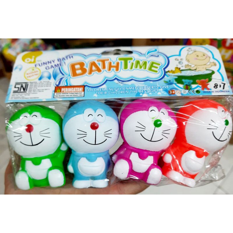 MAINAN ANAK BAYI DORAEMON PENCET 4PCS MAINAN PENCET BUNYI