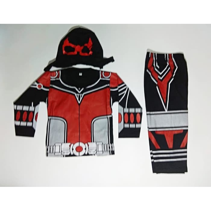 Baju Kostum Anak Superhero Ant Man Setelan Panjang Karakter Avengers Antman