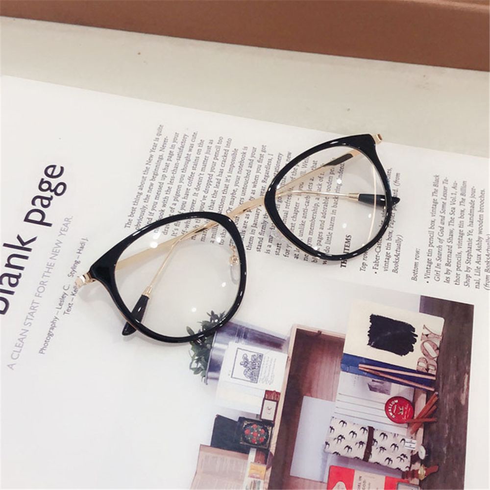 ROW Unisex Flat Mirror Eyewear Ultralight Glasses Optical Spectacle Round Frame Transparent Fashion Leopard Eyeglasses/Multicolor