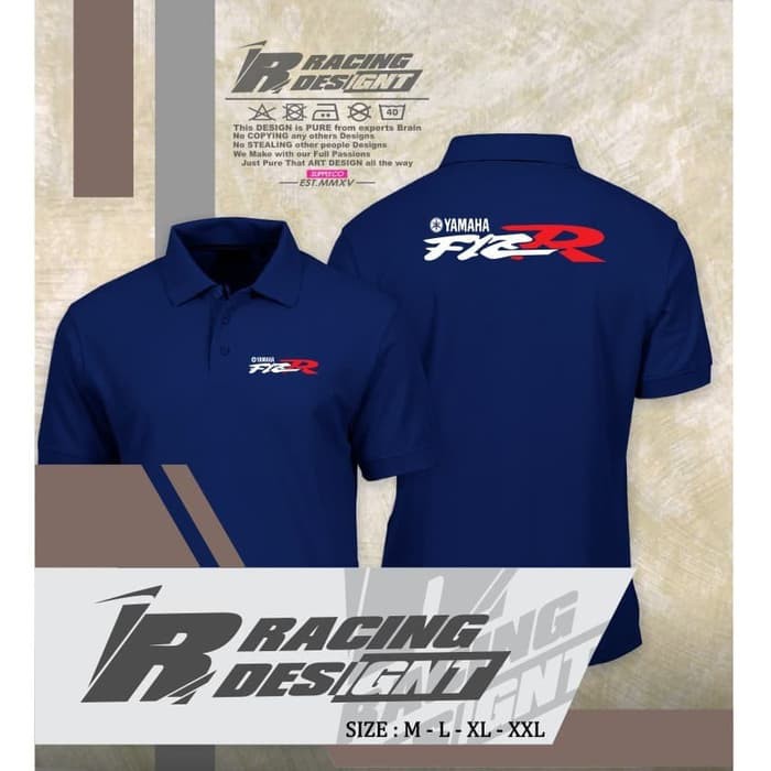 (ORIGINAL)  Poloshirt / Kaos Polo Yamaha F1zr Poswan Terbaru Murah Distro -IR Merch -Mawar