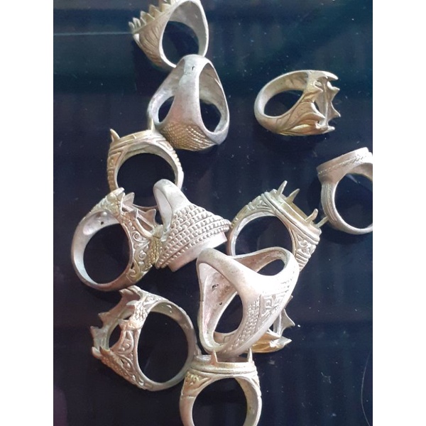 obral borongan 9pcs emban cincin ring perak bali sisa 2016 dan bacan lab created ring perak sepuh em