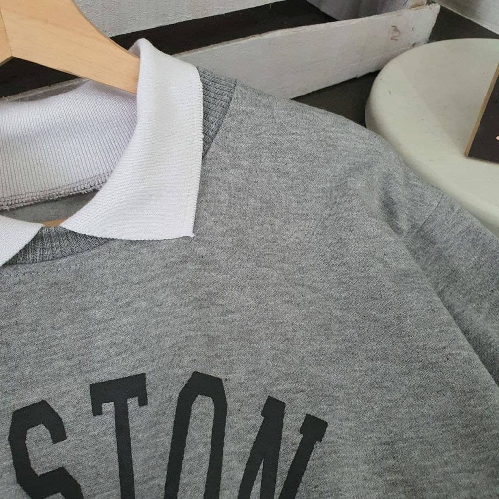 Nara Grosir - Boston Colar Sweater | Fashion Terkini | Sweater Termurah