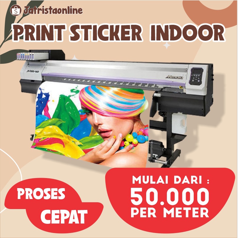 

JASA PRINT CETAK STICKER INDOOR VINYL CHINA QUANTAC LAMINASI