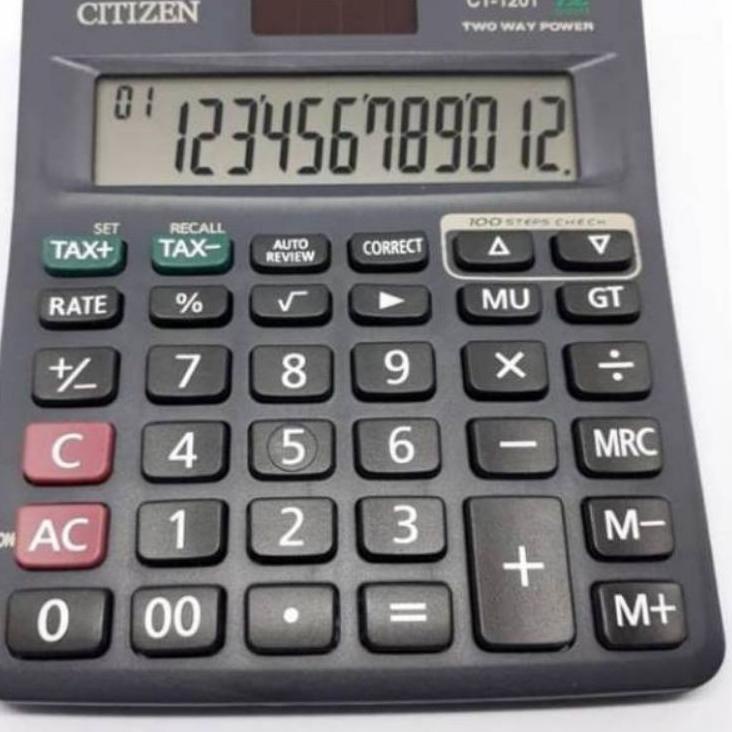 

New Kalkulator Dagang Ukuran Besar Citizen CT-120T 12 Digit 112 STEP pencetan angka nya Empuk ン