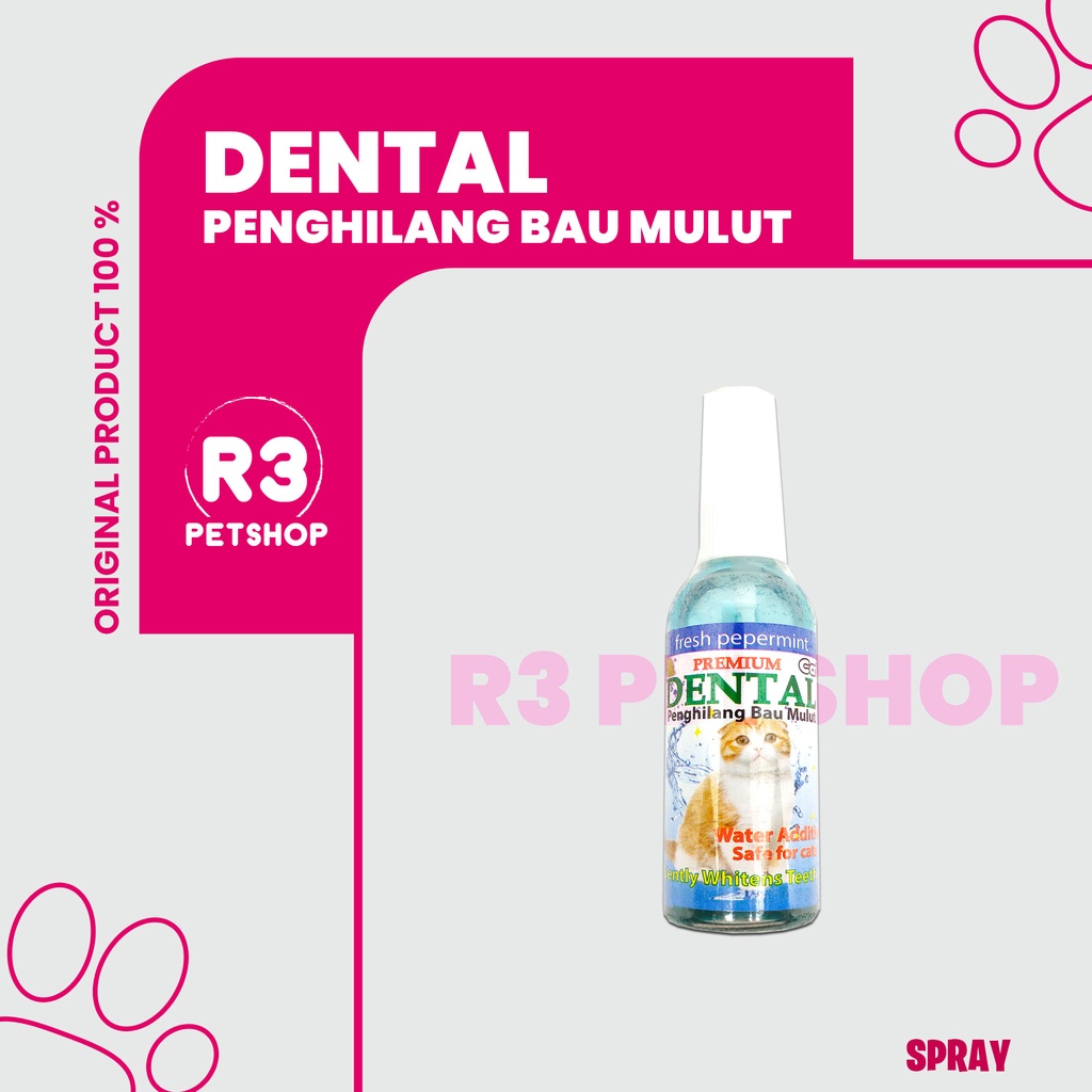 Dental Cat spray Obat penghilang bau mulut kucing